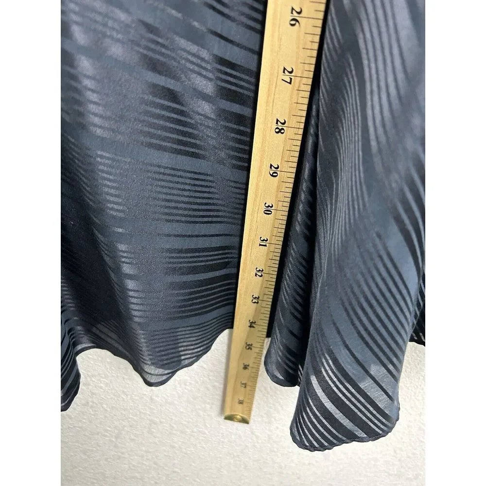 VINTAGE TALBOTS Black Maxi Skirt Size 12 Petite Witchy Grunge Whimsigoth Evening